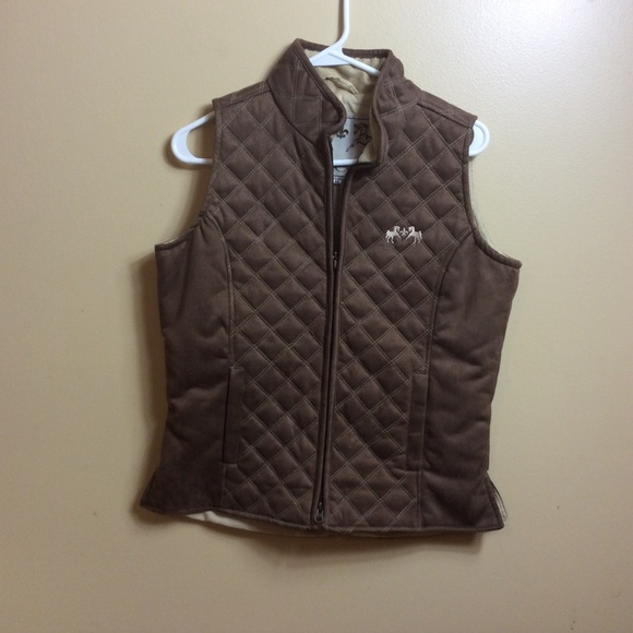 Equine Couture Natasha quilted vest. Brown medium - Picture 2 of 8